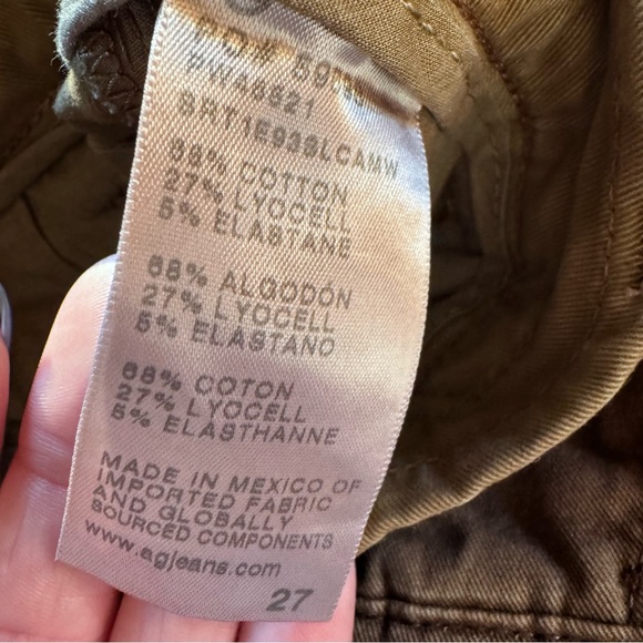 AG Adriano Goldschmied Caden Wide Leg Tailored Trousers Brown Size 27 NWT - Picture 9 of 10